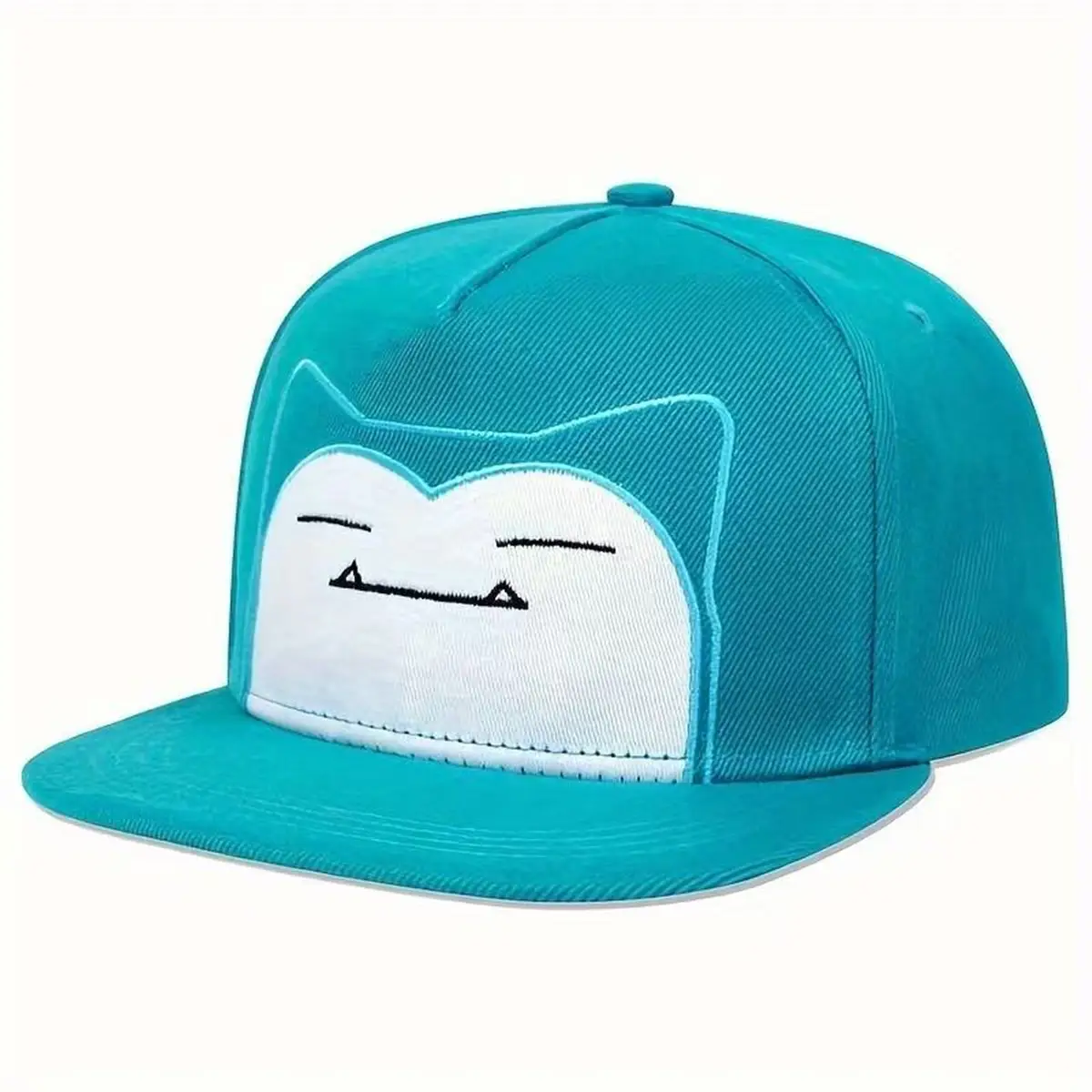 Turquoise Monster Embroidered Flat Cap Hat - Image 12
