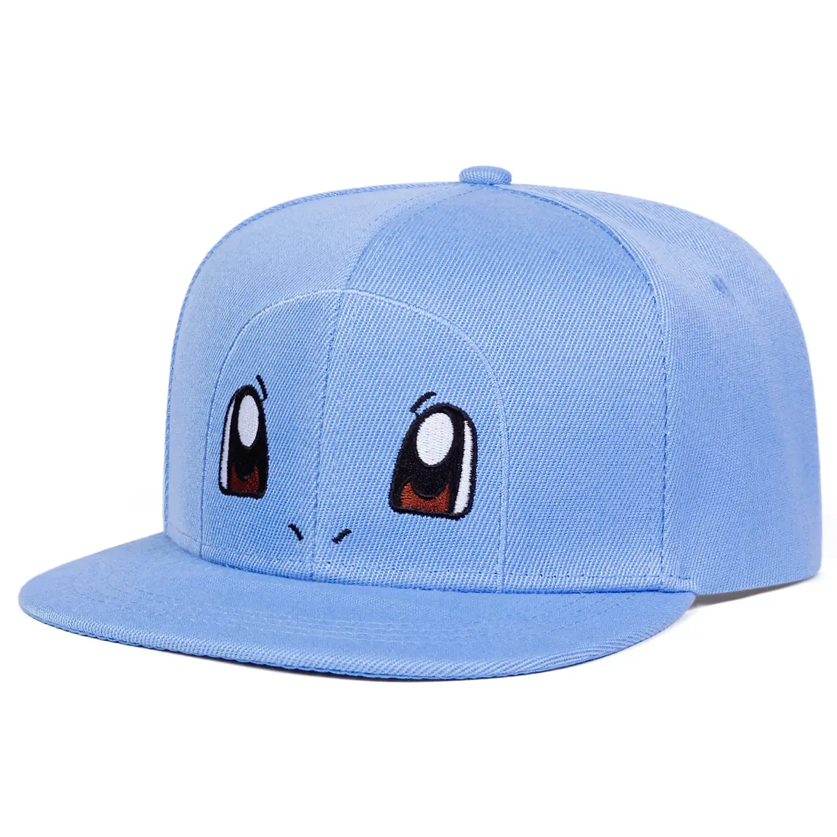 Turquoise Monster Embroidered Flat Cap Hat — feature 6