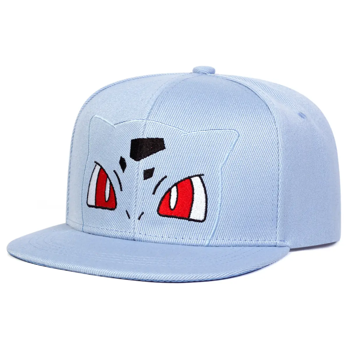 Turquoise Monster Embroidered Flat Cap Hat — feature 7