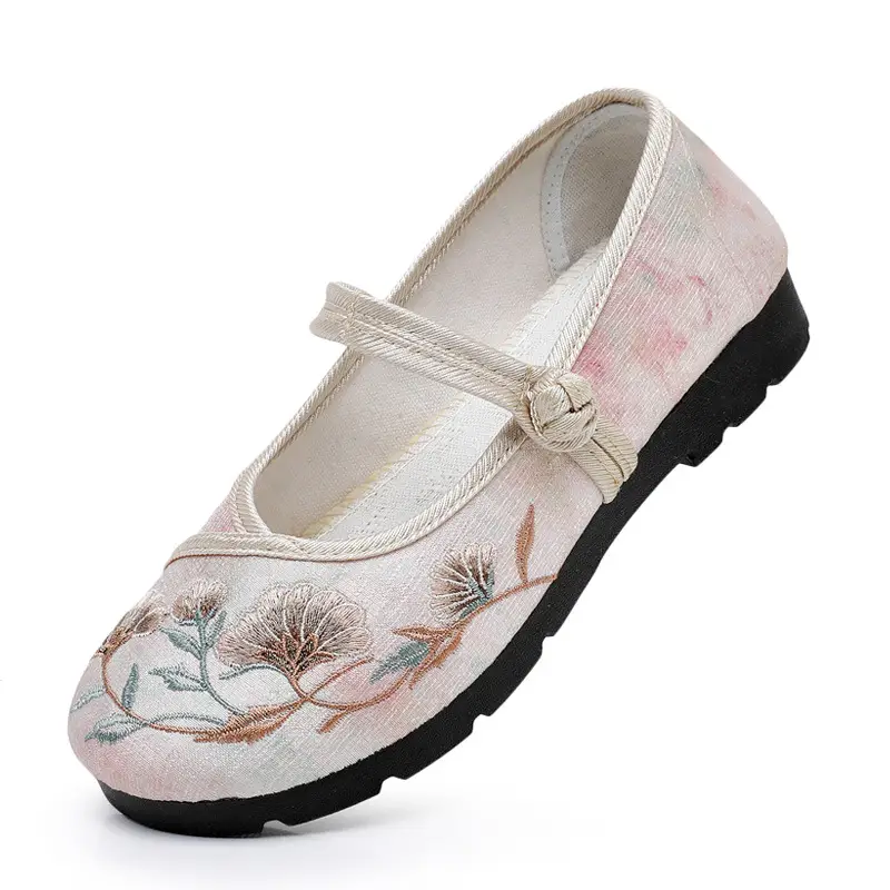 Ethnic Style Embroidered Shoes Antique Style Hanfu Shoes Old Beijing Cloth Shoes Women's Comfortable Soft Bottom Retro National Style Mother Shoes - Image 7