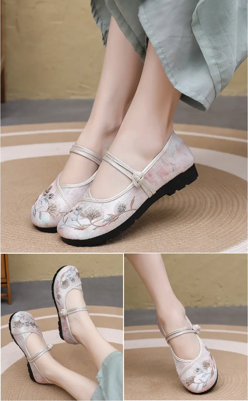 Ethnic Style Embroidered Shoes Antique Style Hanfu Shoes Old Beijing Cloth Shoes Women's Comfortable Soft Bottom Retro National Style Mother Shoes — feature 13
