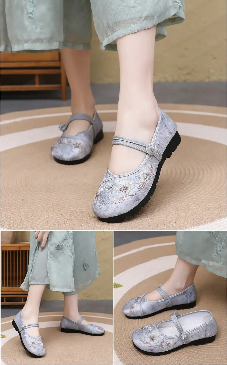 Ethnic Style Embroidered Shoes Antique Style Hanfu Shoes Old Beijing Cloth Shoes Women's Comfortable Soft Bottom Retro National Style Mother Shoes — feature 18