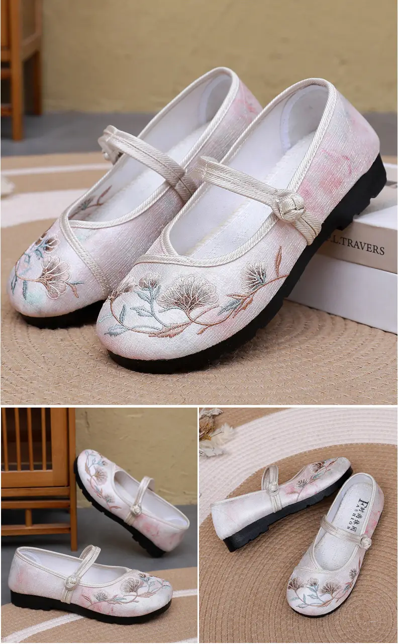 Ethnic Style Embroidered Shoes Antique Style Hanfu Shoes Old Beijing Cloth Shoes Women's Comfortable Soft Bottom Retro National Style Mother Shoes — feature 22