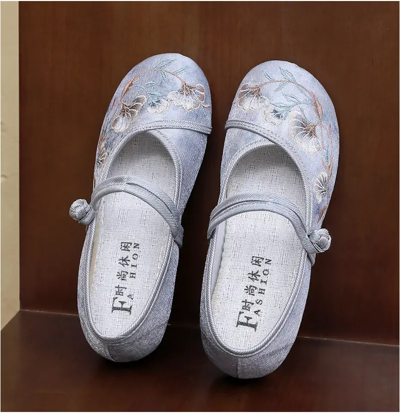 Ethnic Style Embroidered Shoes Antique Style Hanfu Shoes Old Beijing Cloth Shoes Women's Comfortable Soft Bottom Retro National Style Mother Shoes — feature 28