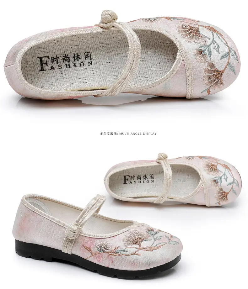 Ethnic Style Embroidered Shoes Antique Style Hanfu Shoes Old Beijing Cloth Shoes Women's Comfortable Soft Bottom Retro National Style Mother Shoes — feature 30