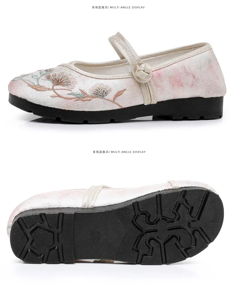 Ethnic Style Embroidered Shoes Antique Style Hanfu Shoes Old Beijing Cloth Shoes Women's Comfortable Soft Bottom Retro National Style Mother Shoes — feature 31