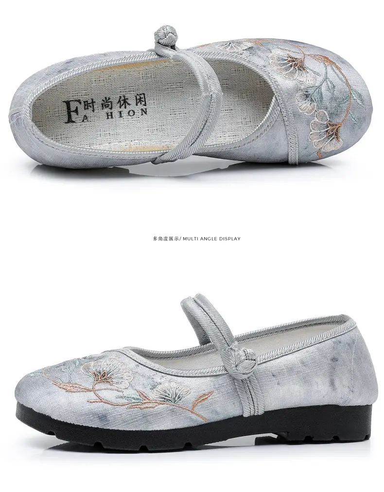 Ethnic Style Embroidered Shoes Antique Style Hanfu Shoes Old Beijing Cloth Shoes Women's Comfortable Soft Bottom Retro National Style Mother Shoes — feature 33