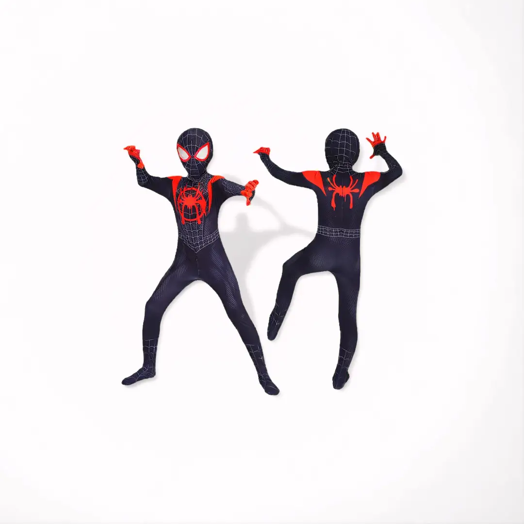 Halloween Spider-Man Tight Children's cosplay Performance Clothes Black Spider Myers Collection jumpsuit — feature 4