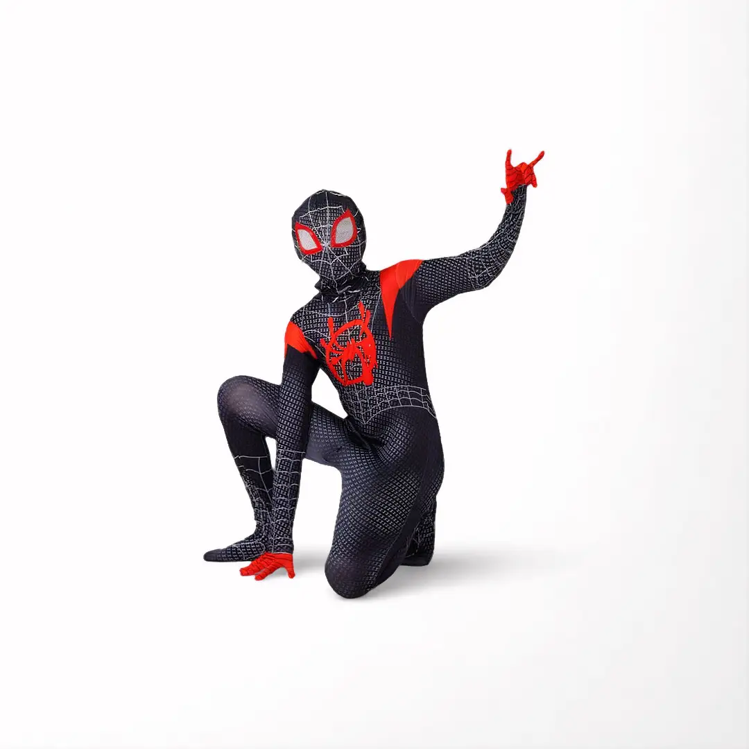 Halloween Spider-Man Tight Children's cosplay Performance Clothes Black Spider Myers Collection jumpsuit — feature 5