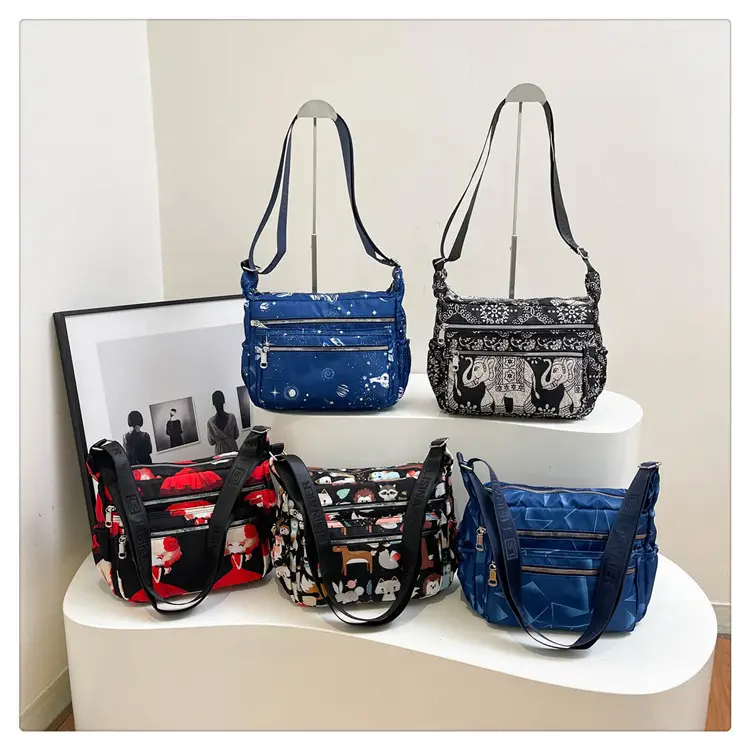 Women's Printed Oxford Shoulder Bag 2024 Large Capacity — feature 1