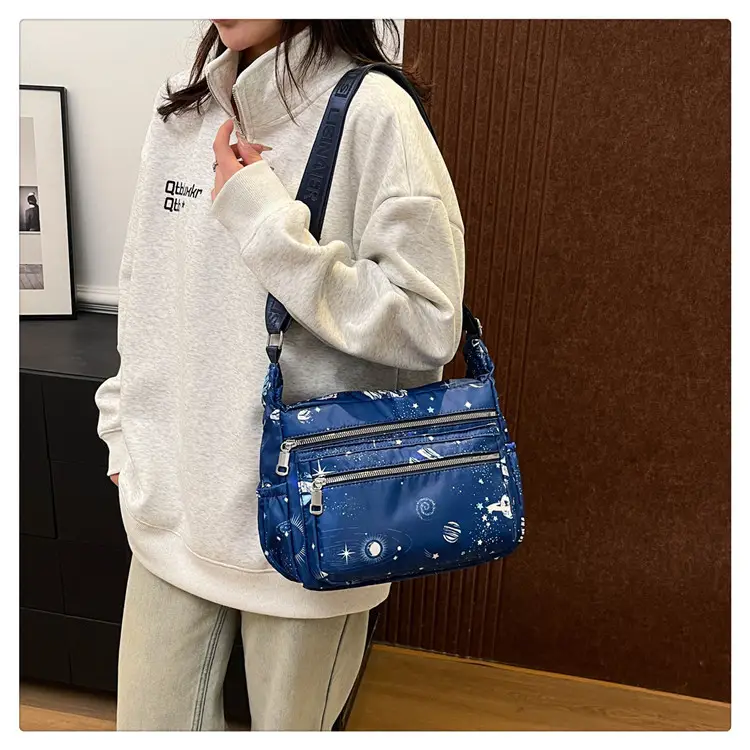 Women's Printed Oxford Shoulder Bag 2024 Large Capacity — feature 11