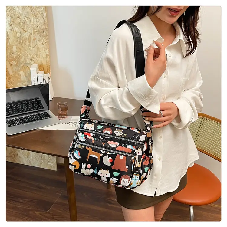 Women's Printed Oxford Shoulder Bag 2024 Large Capacity — feature 19