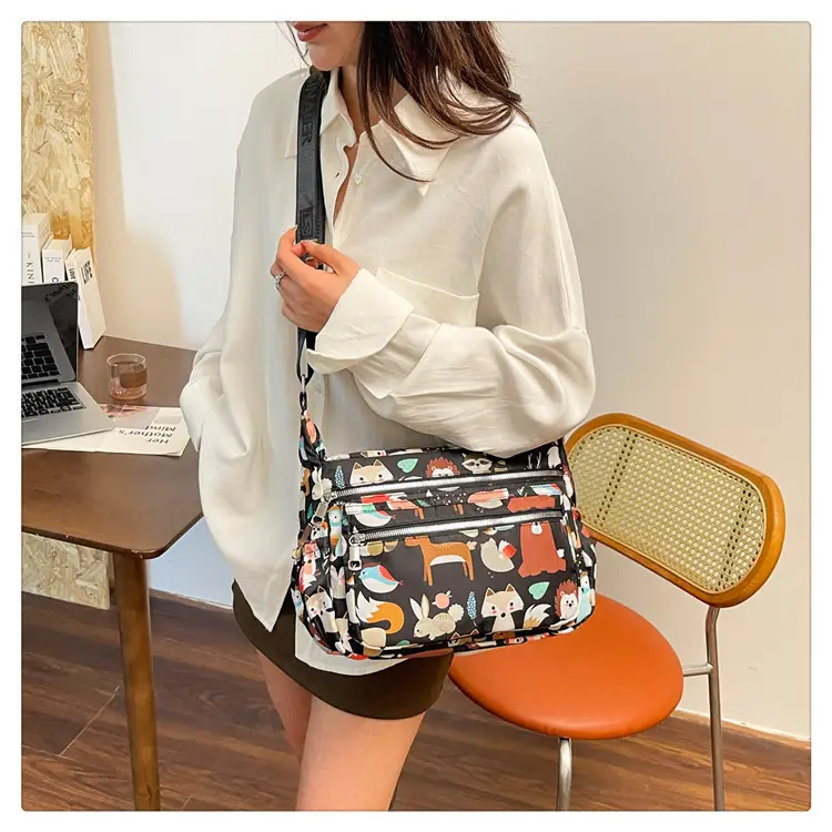 Women's Printed Oxford Shoulder Bag 2024 Large Capacity — feature 21
