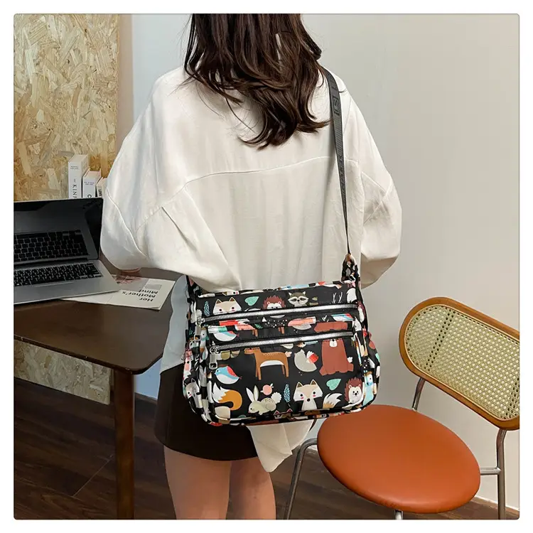 Women's Printed Oxford Shoulder Bag 2024 Large Capacity — feature 22