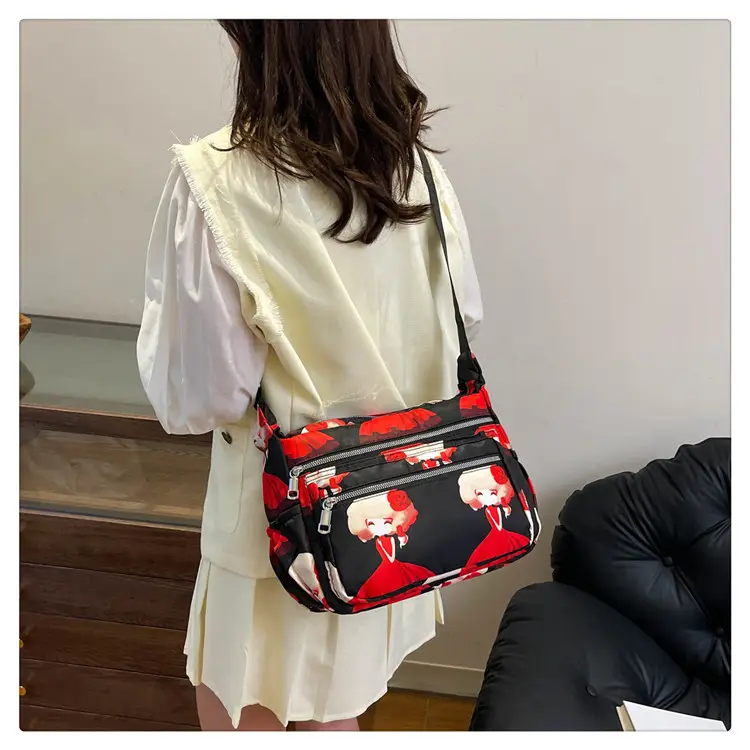 Women's Printed Oxford Shoulder Bag 2024 Large Capacity — feature 29