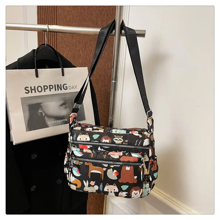 Women's Printed Oxford Shoulder Bag 2024 Large Capacity — feature 33