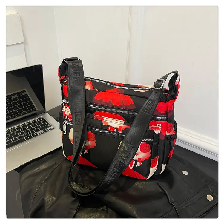Women's Printed Oxford Shoulder Bag 2024 Large Capacity — feature 40
