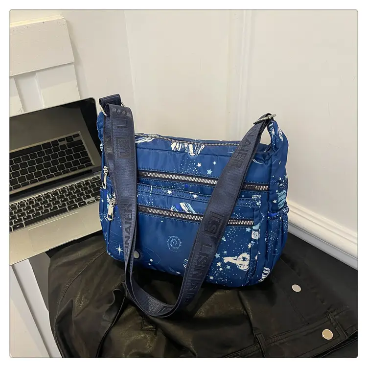 Women's Printed Oxford Shoulder Bag 2024 Large Capacity — feature 43