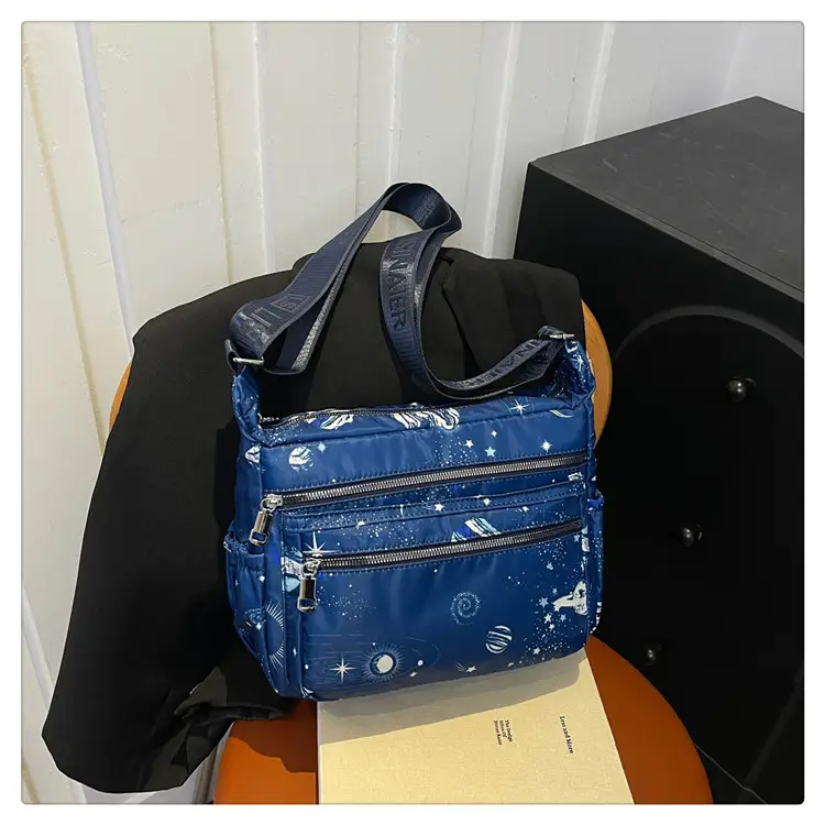 Women's Printed Oxford Shoulder Bag 2024 Large Capacity — feature 44