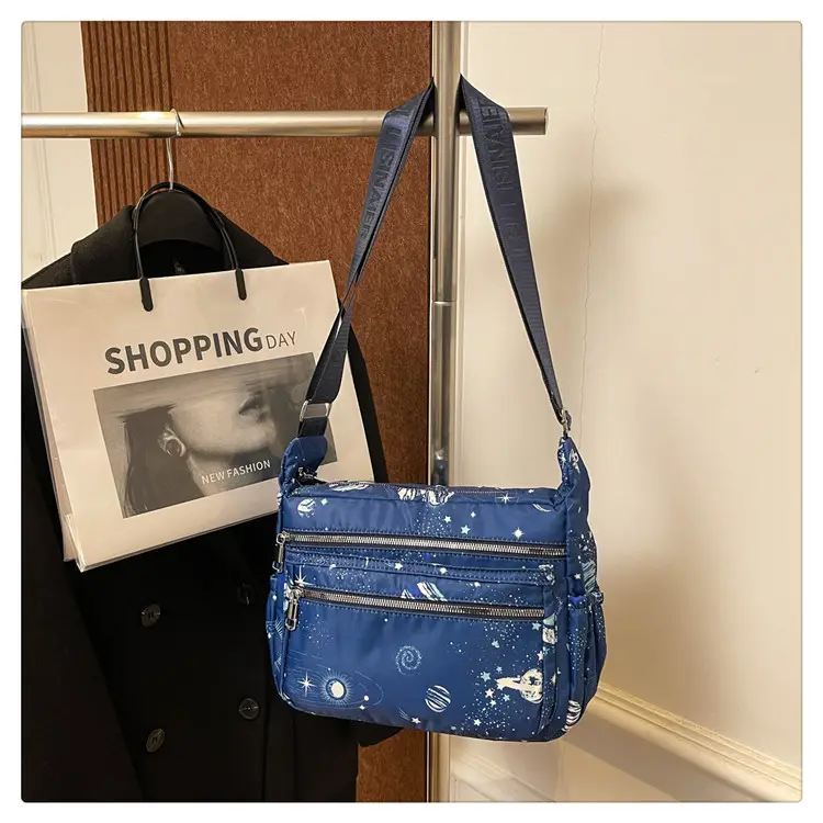 Women's Printed Oxford Shoulder Bag 2024 Large Capacity — feature 45
