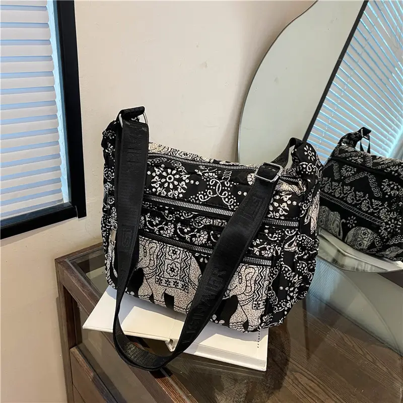 Women's Printed Oxford Shoulder Bag 2024 Large Capacity - Image 2