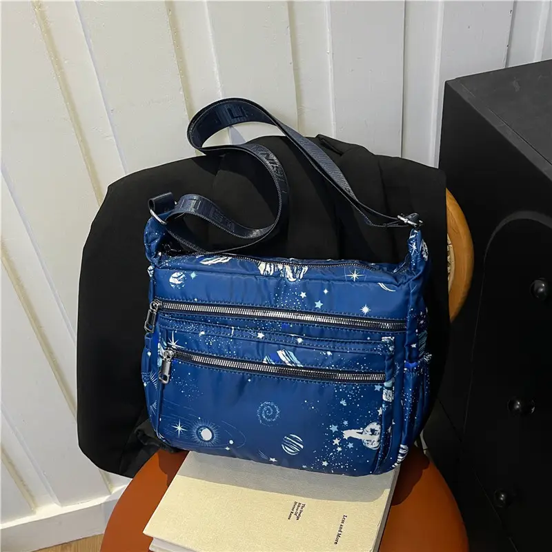 Women's Printed Oxford Shoulder Bag 2024 Large Capacity - Image 4