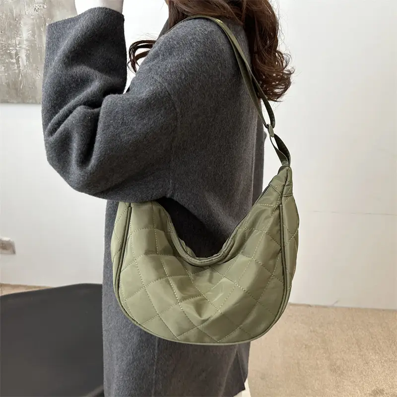 White Quilted Crossbody Bag for Women - Image 6