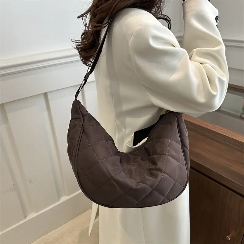 White Quilted Crossbody Bag for Women - Image 7