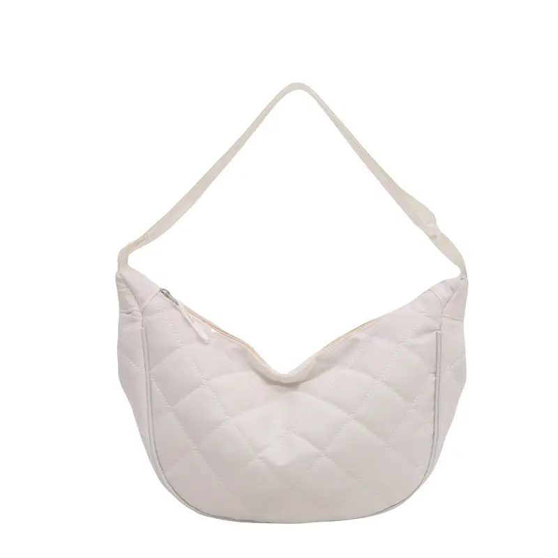 White Quilted Crossbody Bag for Women - Image 2