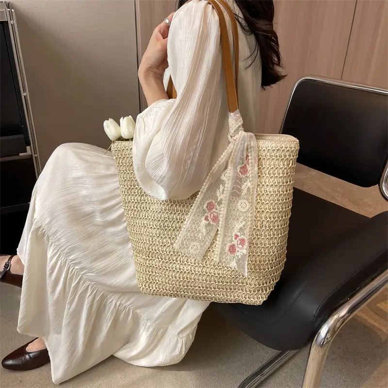 Summer Straw Woven Shoulder Bag Large Capacity Women - Image 6