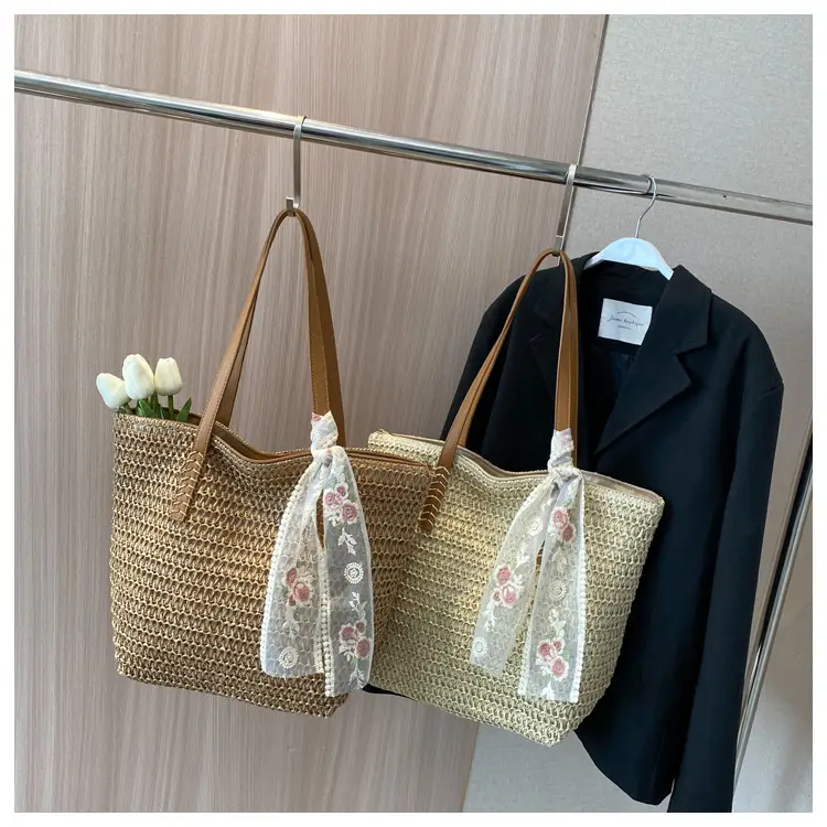 Summer Straw Woven Shoulder Bag Large Capacity Women — feature 10