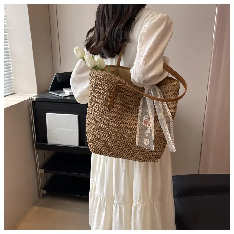 Summer Straw Woven Shoulder Bag Large Capacity Women — feature 15