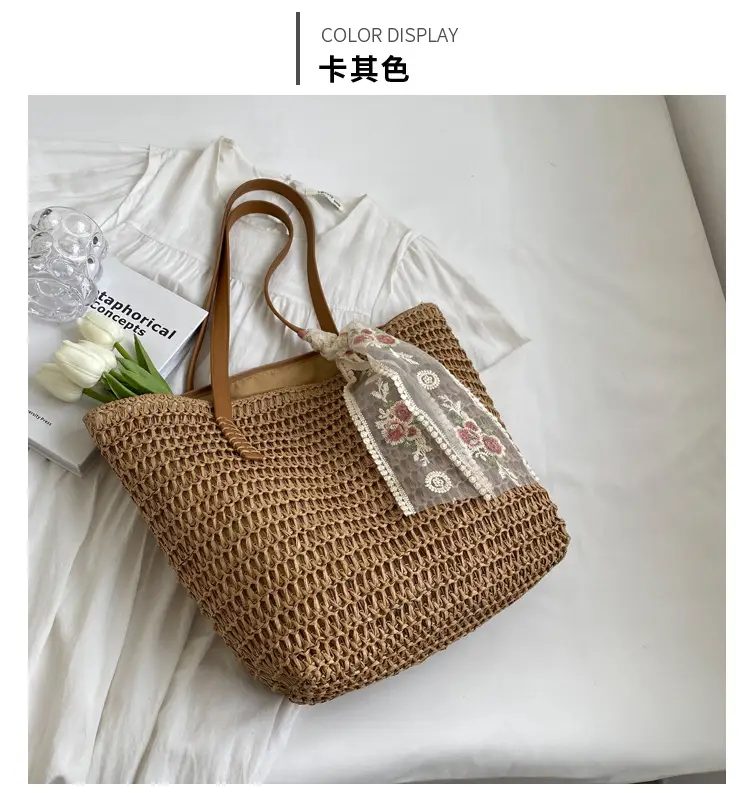 Summer Straw Woven Shoulder Bag Large Capacity Women — feature 17