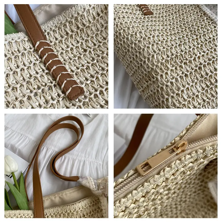 Summer Straw Woven Shoulder Bag Large Capacity Women — feature 18