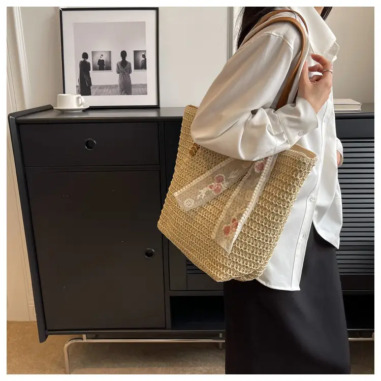 Summer Straw Woven Shoulder Bag Large Capacity Women — feature 20