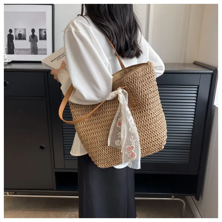 Summer Straw Woven Shoulder Bag Large Capacity Women — feature 25