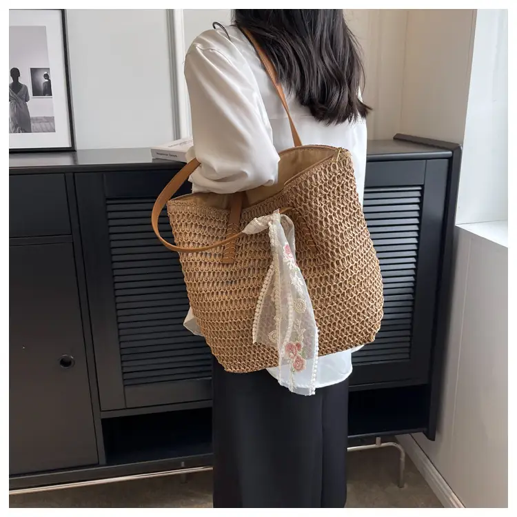 Summer Straw Woven Shoulder Bag Large Capacity Women — feature 26