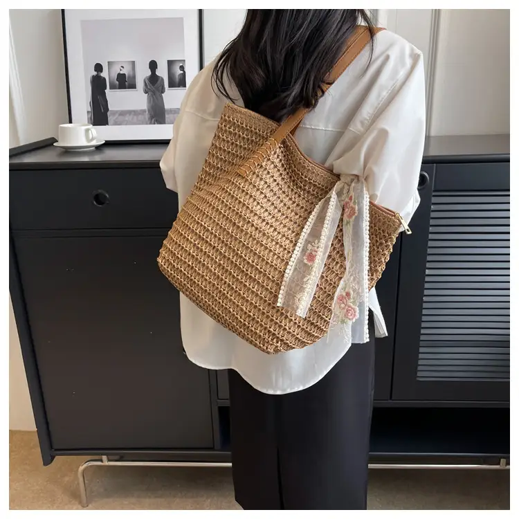 Summer Straw Woven Shoulder Bag Large Capacity Women — feature 27