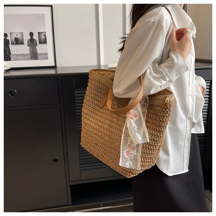 Summer Straw Woven Shoulder Bag Large Capacity Women — feature 28