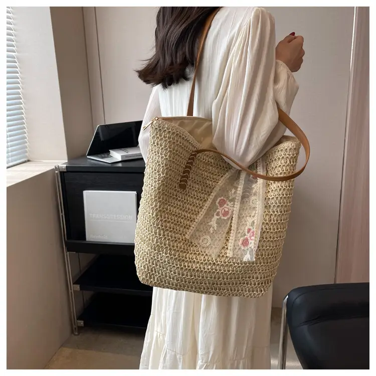 Summer Straw Woven Shoulder Bag Large Capacity Women — feature 29