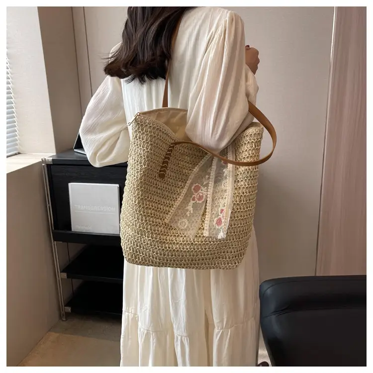 Summer Straw Woven Shoulder Bag Large Capacity Women — feature 30