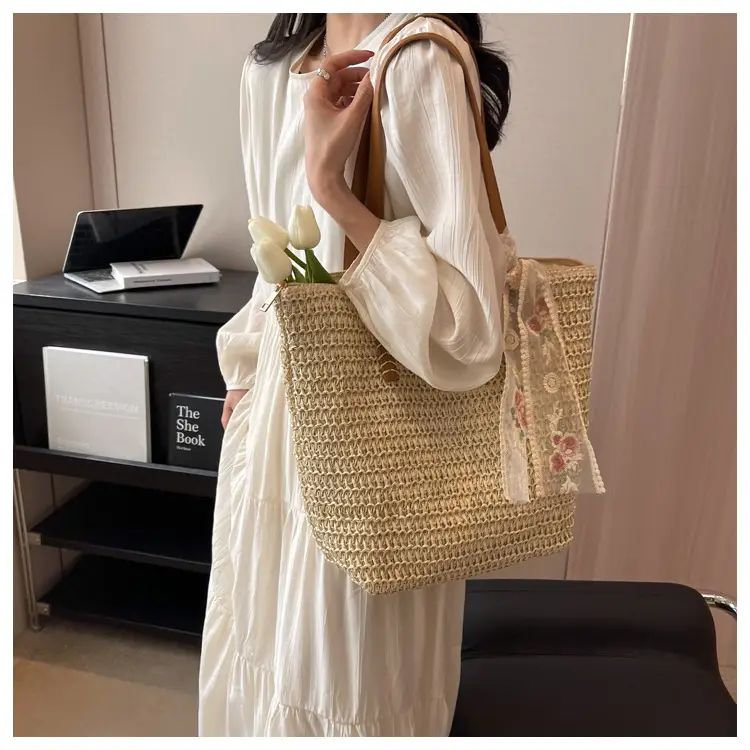 Summer Straw Woven Shoulder Bag Large Capacity Women — feature 31