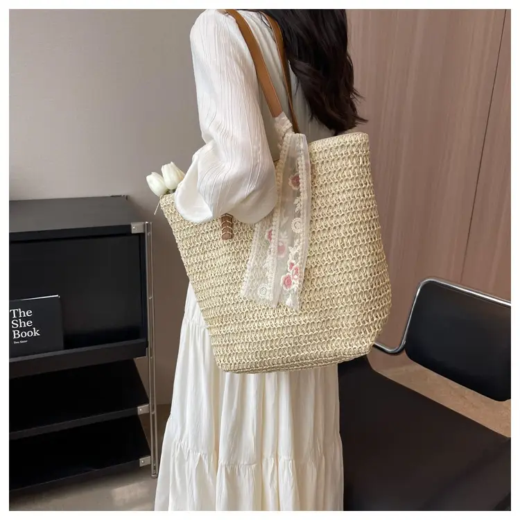 Summer Straw Woven Shoulder Bag Large Capacity Women — feature 33