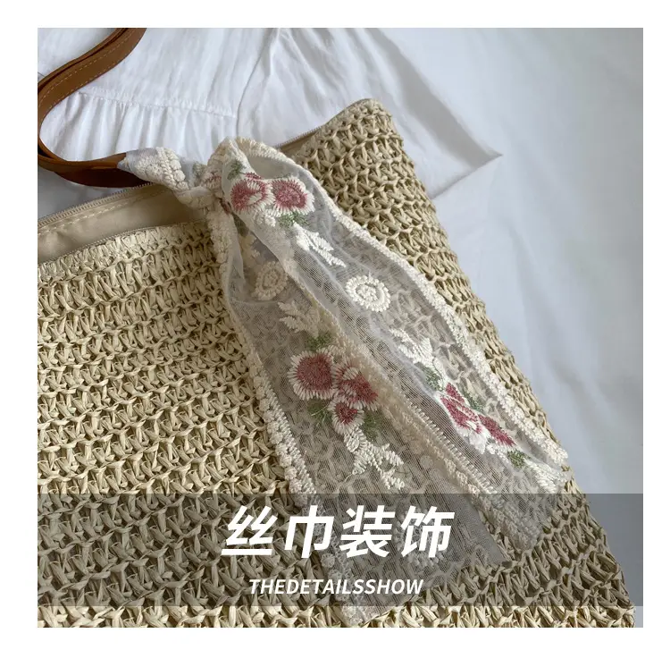 Summer Straw Woven Shoulder Bag Large Capacity Women — feature 7
