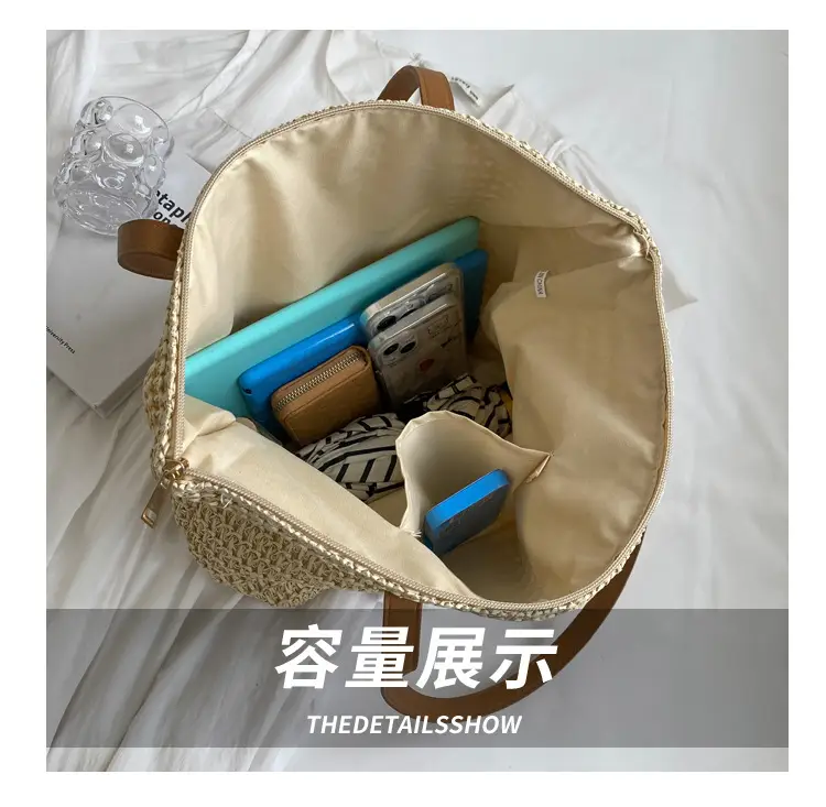 Summer Straw Woven Shoulder Bag Large Capacity Women — feature 8