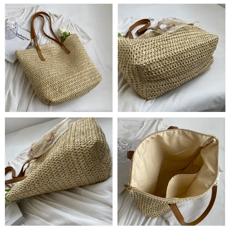 Summer Straw Woven Shoulder Bag Large Capacity Women — feature 9