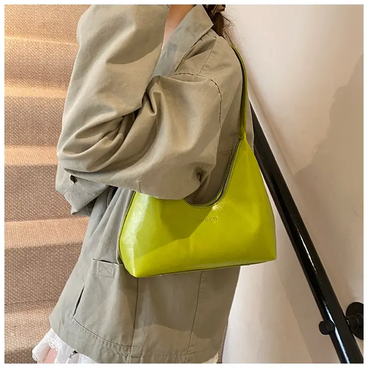 Women's Brown Leather Underarm Bag 2025 Spring — feature 19