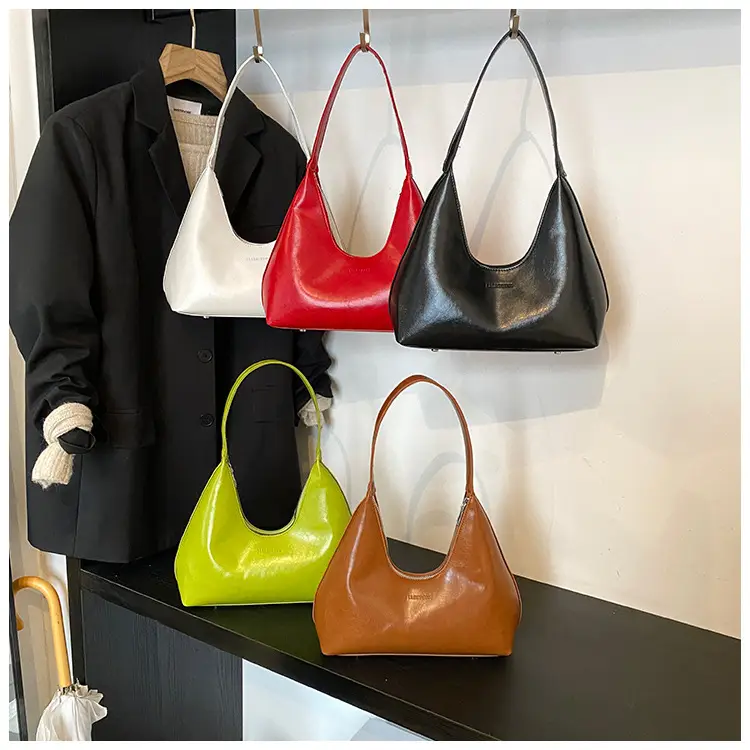 Women's Brown Leather Underarm Bag 2025 Spring — feature 23