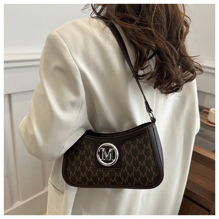 White Letter Print Shoulder Bag for Women — feature 15