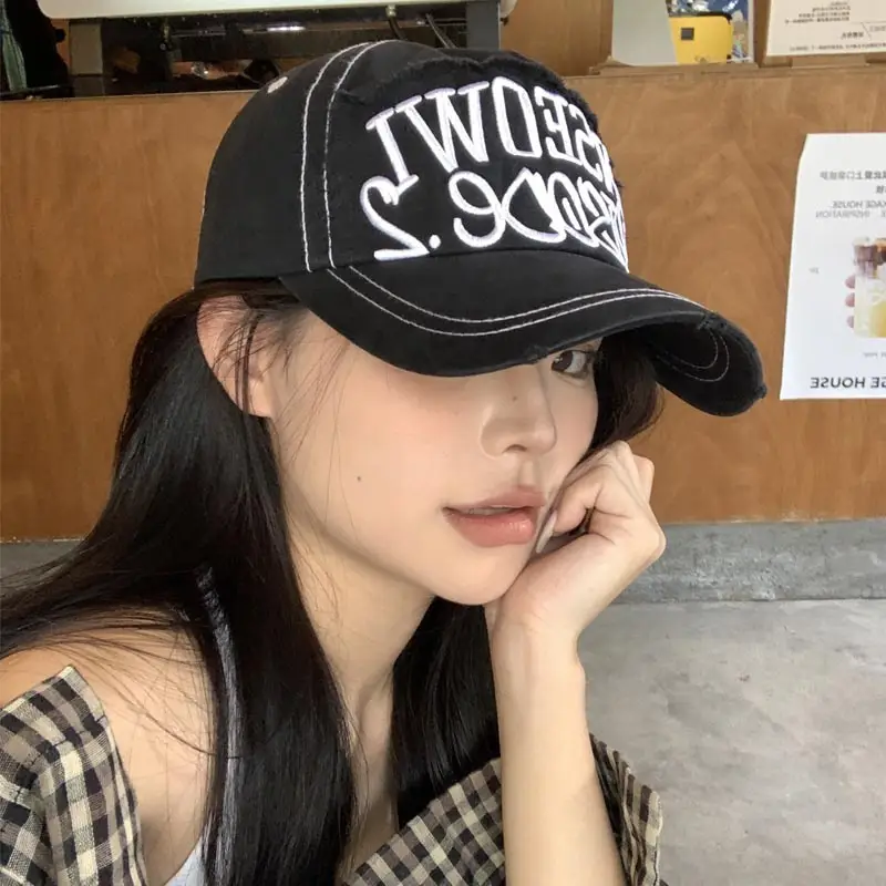 Korean Style Embroidered Baseball Cap for Men Women - Image 3